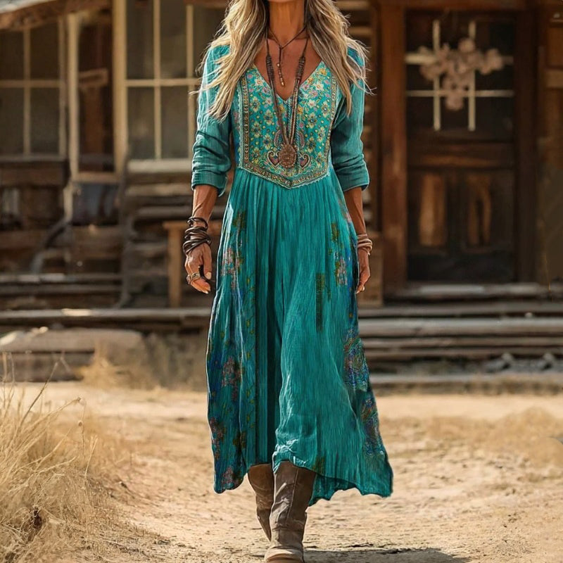 EVELYN | Vestido Maxi Bohemio Elegante