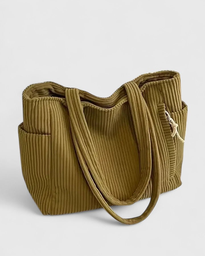 LIORANE | Bolso de canalé con detalles de cordón