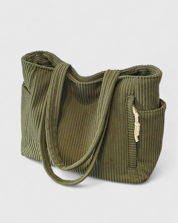 LIORANE | Bolso de canalé con detalles de cordón