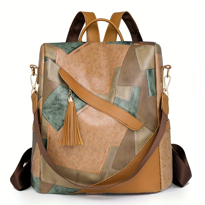 DELFINA | Mochila Antirrobo de Cuadros