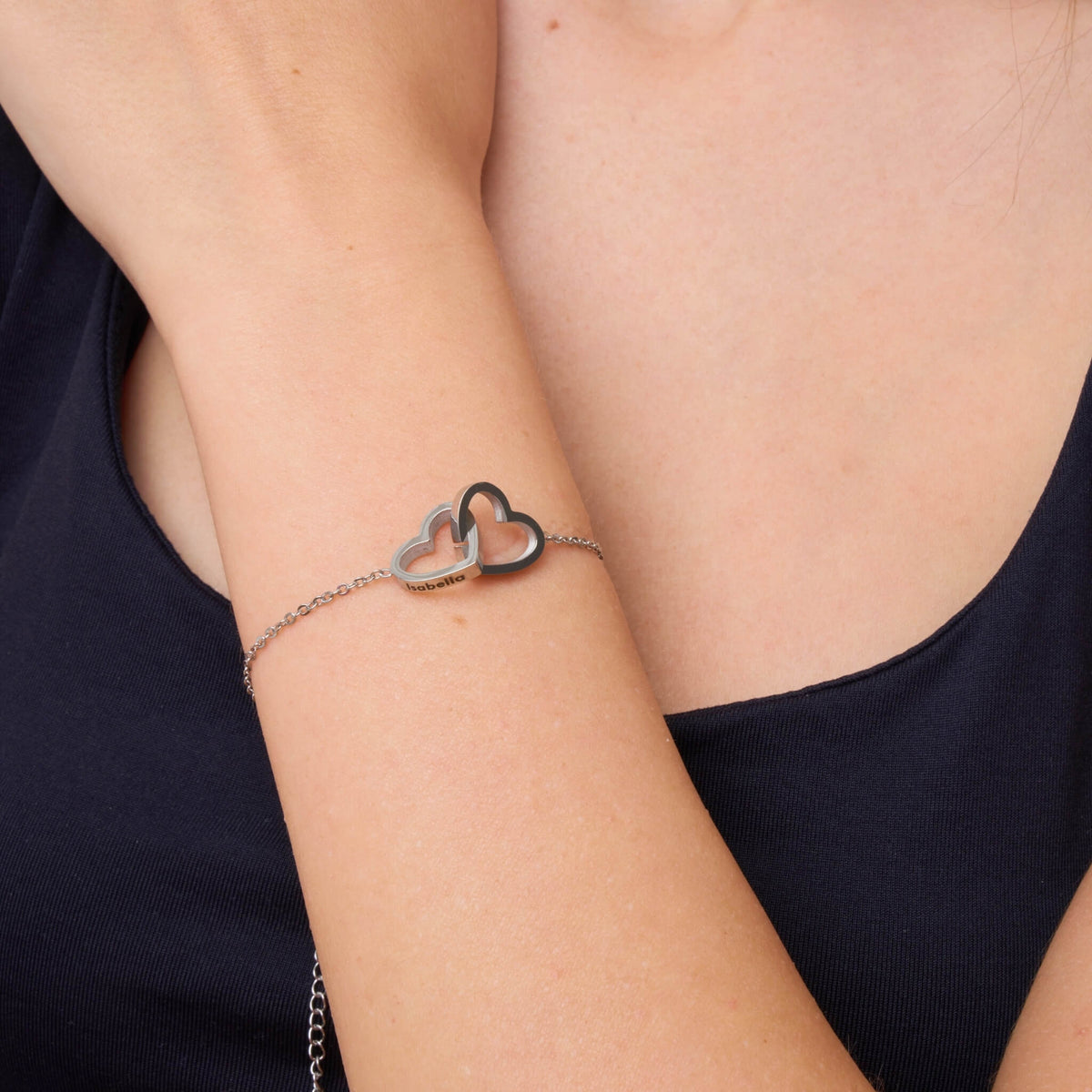 Personalized Hearts Bracelet