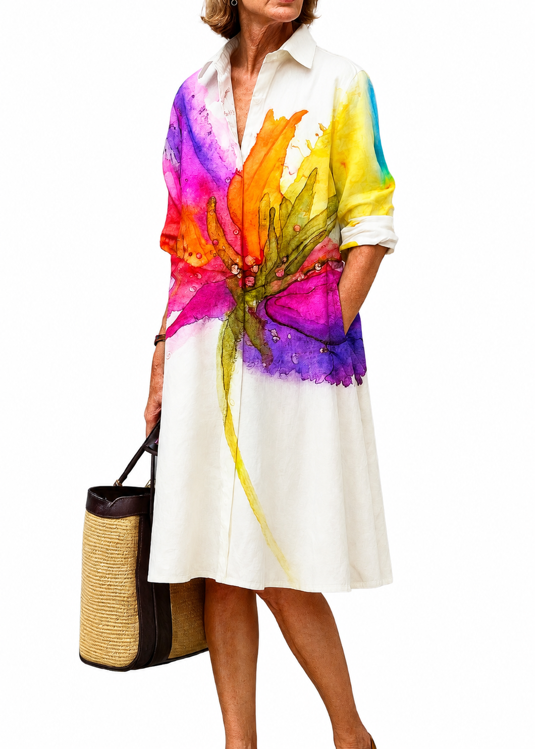 LYDIA | Vestido midi cuidado y elegante
