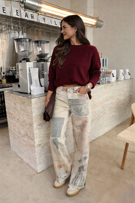 Alma | Jeans anchos rectos diseño Vintage