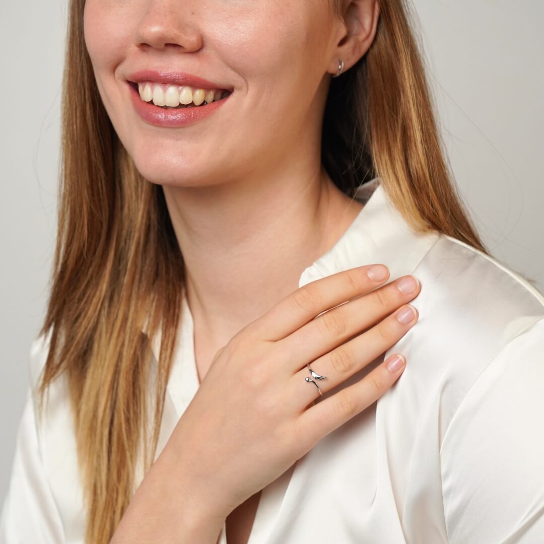 Anillo Corazón de Plumas