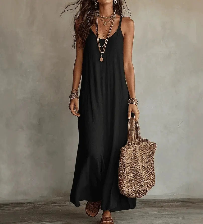 CAMILLE | Vestido Bohemio sin Espalda
