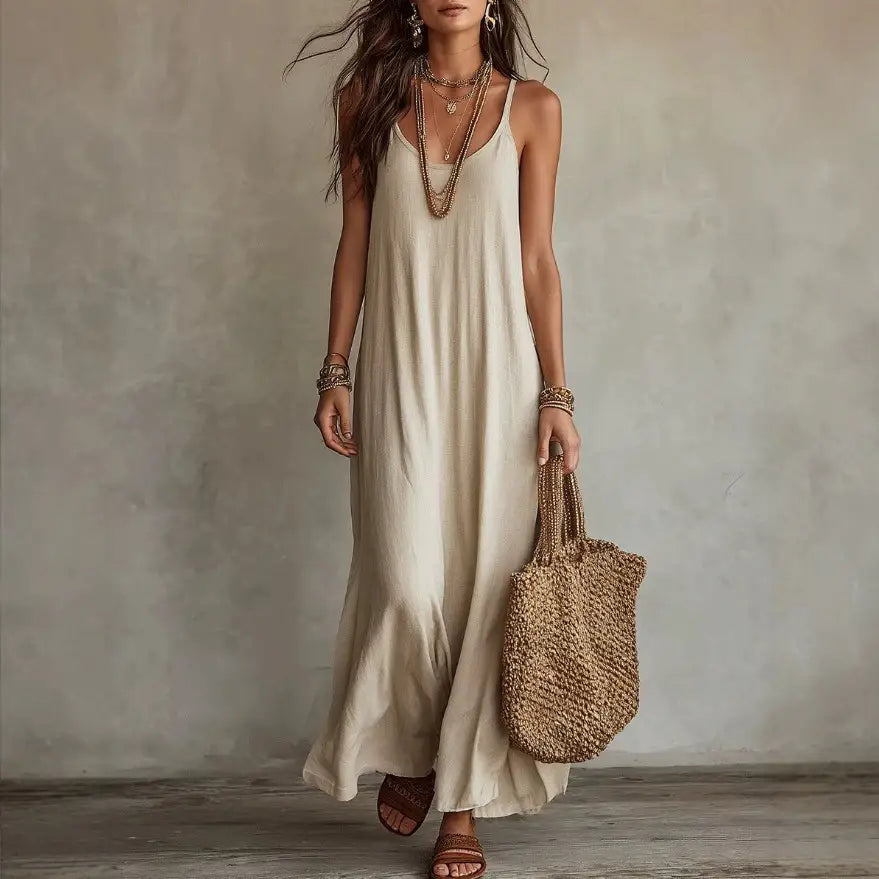 CAMILLE | Vestido Bohemio sin Espalda