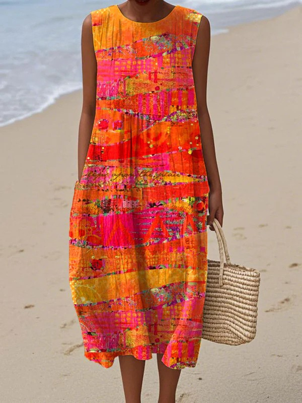 Laura | Vestido Midi Sunset