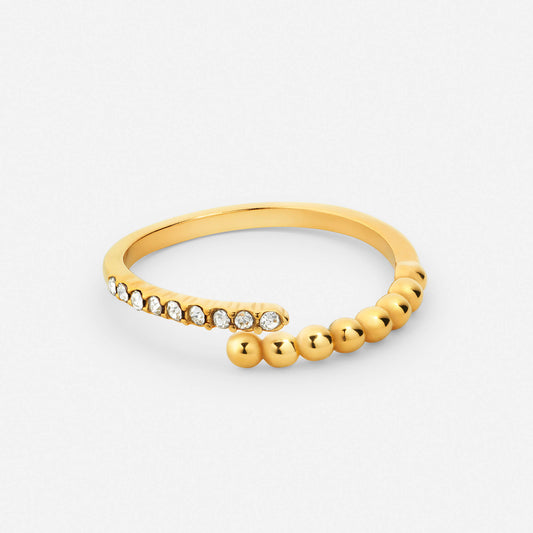 Anillo de Perlas y Cristales