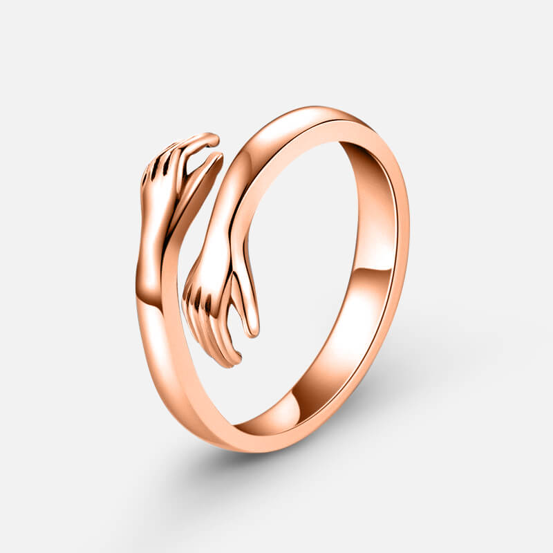 Anillo de Abrazo de Oro Rosa
