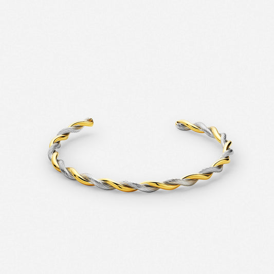 Pulsera Bangle Doble Torcido